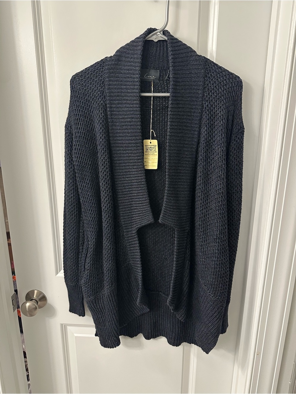 NWT Line The Label Open-Front Shawl Collar Cardigan Sweater